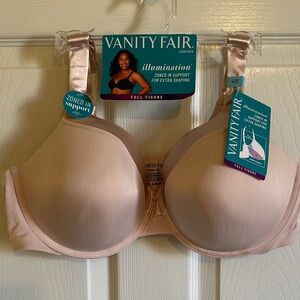 NWT Vanity Fair Illumination Zoned in Support Full Figure Bra -  sheer quartz